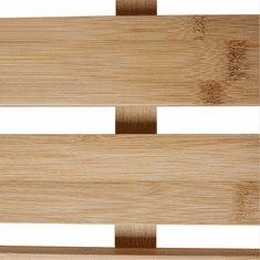 KONDELA Protiskluzová předložka do koupelny, přírodní lakovaný bambus, KLERA