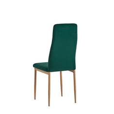 KONDELA Židle, smaragdová, velvet látka / dub, COLETA NOVA