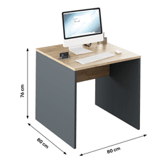 KONDELA Psací stůl, grafit / dub artisan, RIOMA NEW TYP 17