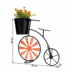 KONDELA RETRO květináč ve tvaru kola, bordó / černá, SEMIL