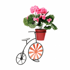 KONDELA RETRO květináč ve tvaru kola, bordó / černá, SEMIL
