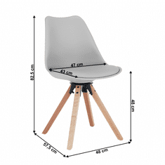 KONDELA Stylová otočná židle, světlešedá, ETOSA