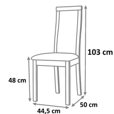 KONDELA Dřevěná židle, třešeň / látka béžová, BONA NEW