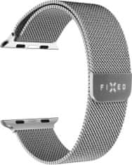 FIXED síťovaný nerezový řemínek Mesh Strap pro Apple Watch 38/40/41mm, stříbrná
