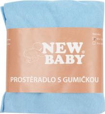 NEW BABY Jersey prostěradlo do postýlky New Baby 120x60 modré