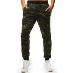 Manstyle Pánské tepláky zelené camo ux1469 L