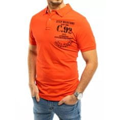 Dstreet Pánské tričko s límečkem oranžové C92 px0460 M