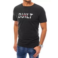 Dstreet Pánské tričko s potiskem BUILT černé rx4721 M