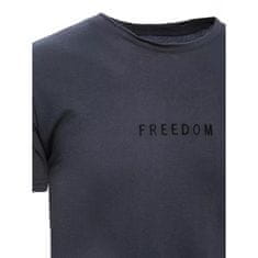 Dstreet Pánské tričko INDIGO šedé rx4954 XXL