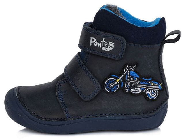 Ponte 20 chlapecká zimní kožená kotníčková obuv PVB122-DA03-1-568 tmavě modrá 31