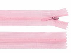 Kraftika 1ks růžová světlá spirálový zip skrytý šíře 3 mm délka 30