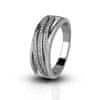 stříbrný rhodiovaný prsten Třpytivé linie MA-MR1007-SILVER Velikost: 6 (EU: 51-53)