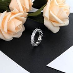 Emporial stříbrný rhodiovaný prsten Křišťálový klenot MA-MR1004-SILVER Velikost: 6 (EU: 51-53)