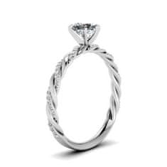 Emporial stříbrný prsten Propletené srdce MA-R041-SILVER Velikost: 8 (EU: 57-58)