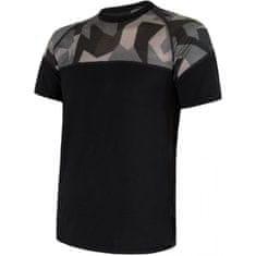 Sensor Triko Merino Impress - pánské, krátký, černá camo - Velikost XL