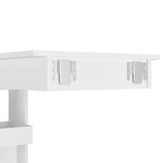 Greatstore Nástěnný barový stolek bílý 102x45x103,5 cm kompozitní dřevo