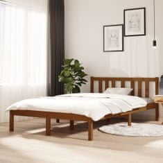 shumee Rám postele medově hnědý masivní dřevo 120 x 200 cm