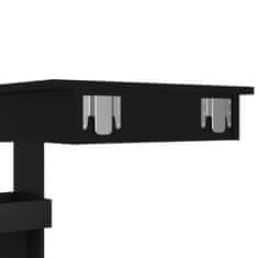 Greatstore Nástěnný barový stolek černý 102x45x103,5 cm kompozitní dřevo