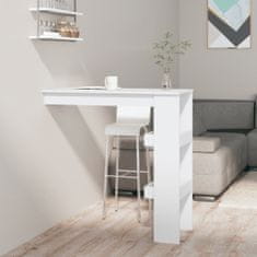 Greatstore Nástěnný barový stolek bílý 102x45x103,5 cm kompozitní dřevo
