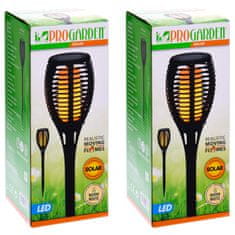 ProGarden Lampa solární LED zahradní pochodeň s efektem plamene 58 cm