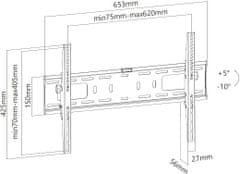 MAX držák MTM1121T pro TV 37" - 70", černá