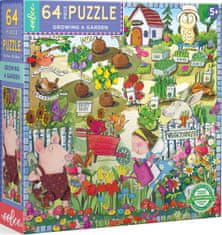 eeBoo Čtvercové puzzle Zahradničení 64 dílků