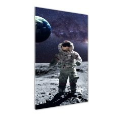 Wallmuralia Vertikální Foto obraz sklo tvrzené Astronauta 50x125 cm 4 úchytky