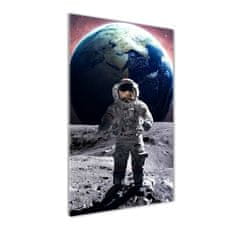 Wallmuralia Vertikální Foto obraz sklo tvrzené Astronauta 70x140 cm 4 úchytky