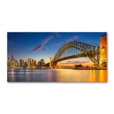 Wallmuralia Foto-obraz fotografie na skle Panorama Sydney 120x60 cm 2 úchytky