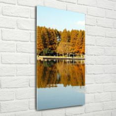 Wallmuralia Vertikální Foto obraz sklo tvrzené Podzimní park 70x140 cm 4 úchytky