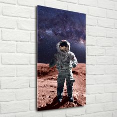 Wallmuralia Vertikální Foto obraz sklo tvrzené Astronauta 50x100 cm 4 úchytky