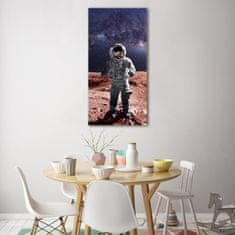 Wallmuralia Vertikální Foto obraz sklo tvrzené Astronauta 50x100 cm 4 úchytky