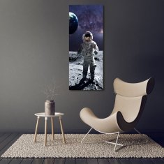 Wallmuralia Vertikální Foto obraz sklo tvrzené Astronauta 50x125 cm 4 úchytky