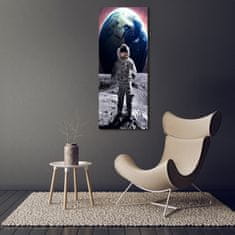 Wallmuralia Vertikální Foto obraz sklo tvrzené Astronauta 70x140 cm 4 úchytky