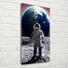 Wallmuralia Vertikální Foto obraz sklo tvrzené Astronauta 70x140 cm 4 úchytky