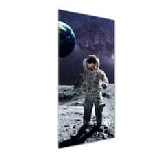 Wallmuralia Vertikální Foto obraz sklo tvrzené Astronauta 50x125 cm 4 úchytky