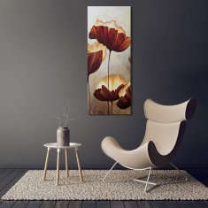 Wallmuralia Vertikální Moderní foto obraz na stěnu Mák 50x125 cm 4 úchytky