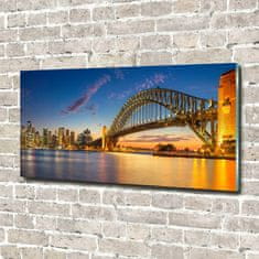 Wallmuralia Foto-obraz fotografie na skle Panorama Sydney 120x60 cm 2 úchytky