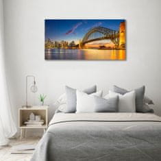 Wallmuralia Foto-obraz fotografie na skle Panorama Sydney 120x60 cm 2 úchytky