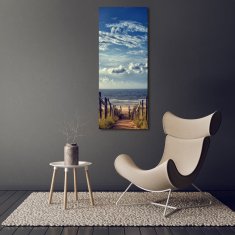 Wallmuralia Vertikální Foto obraz skleněný svislý Stezka na pláž 50x125 cm 2 úchytky