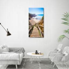 Wallmuralia Vertikální Foto obraz skleněný svislý Stezka na pláž 60x120 cm 2 úchytky