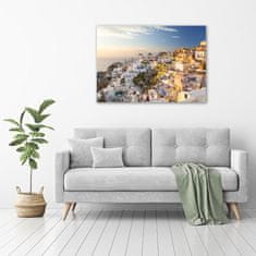 Wallmuralia Foto obraz skleněný horizontální Santorini Řecko 100x70 cm 2 úchytky