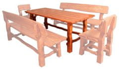 eoshop Zahradní stůl MO212, olše masiv (Barva dřeva: Týk)