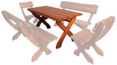 eoshop Zahradní stůl MO230, smrk masiv (Barva dřeva: Ořech)