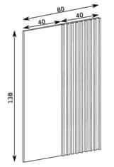 CASARREDO Závěsný panel BARBUS dub artisan/černá