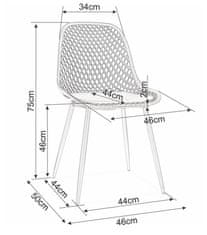 CASARREDO Jídelní židle HORAL A černá/černá