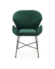 Halmar Kovová židle K458, tmavě zelená
