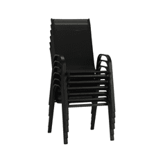IWHOME Jídelní set VIGO M antracit + 4x židle VALENCIA 2 černá