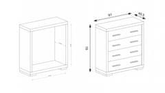 eoshop Komoda SEVAG S-1 (Barva: Santana-tm-santana)