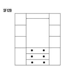 eoshop Šatní skříň SF129, 165x190x60, borovice (Barva dřeva: Dub)